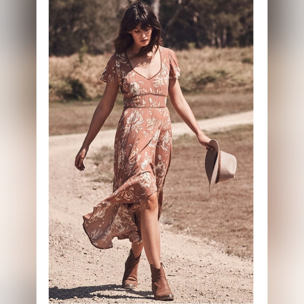 Spell Garden Party Rosa Ruffle Floral Dress Small